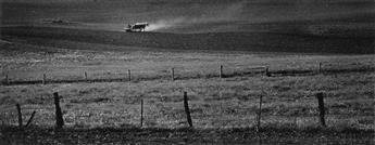 GEORGE A. TICE (1938- ) Winter scene * Farmer plowing.